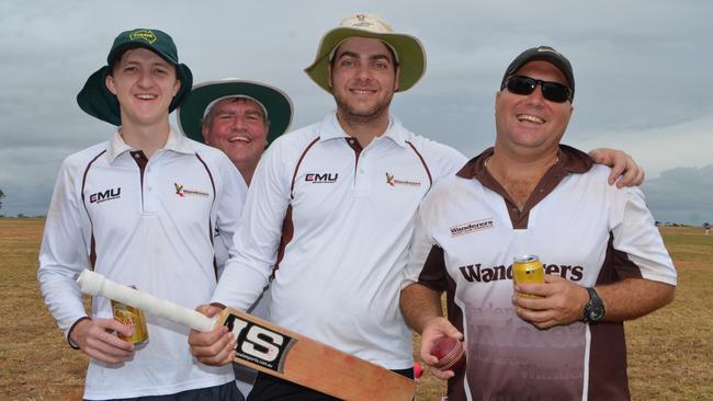 2019: Wanderers' Andy Fuller, Ben DiBella, Darren Follington and Shaun Moroney (far right) at the Goldfield Ashes. Picture: Marcel Baum.