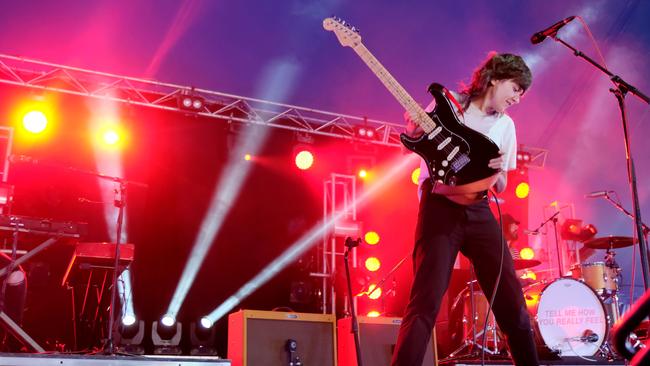 Courtney Barnett hits the stage at the Queenscliff Music Festival. Picture: MARK WILSON