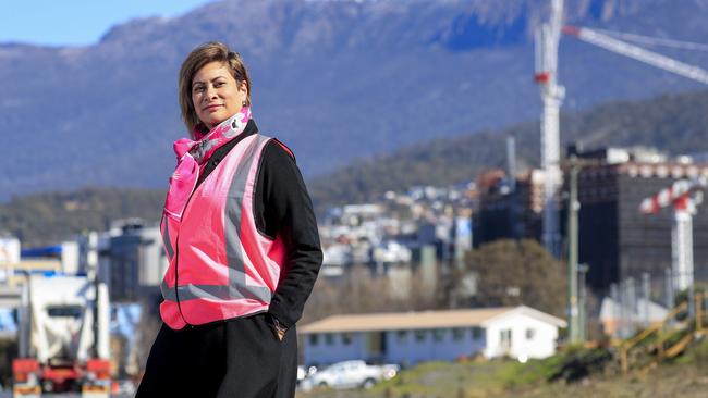 Macquarie Point Development Corporation chief Mary Massina at Macquarie Point. Picture: ROB BLAKERS