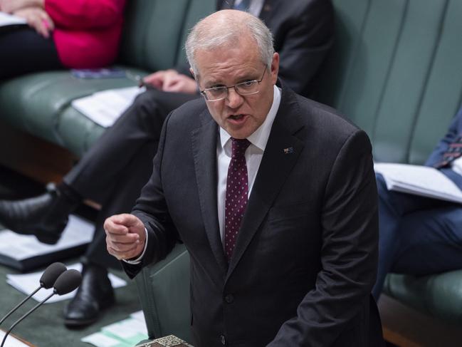 CANBERRA, AUSTRALIA - NewsWire Photos JUNE 2, 2021: Prime Minister of Australia, Scott Morrison during Question Time at Parliament House in Canberra. Picture: NCA NewsWire / Martin Ollman