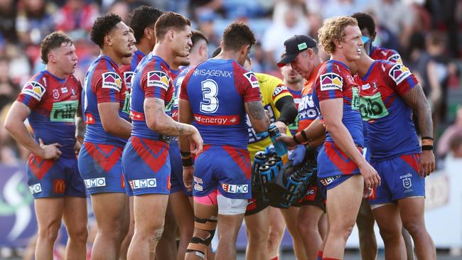 The Knights are at risk of dropping their sixth game in a row unless they can turn things around. Picture: Matt King/Getty Images