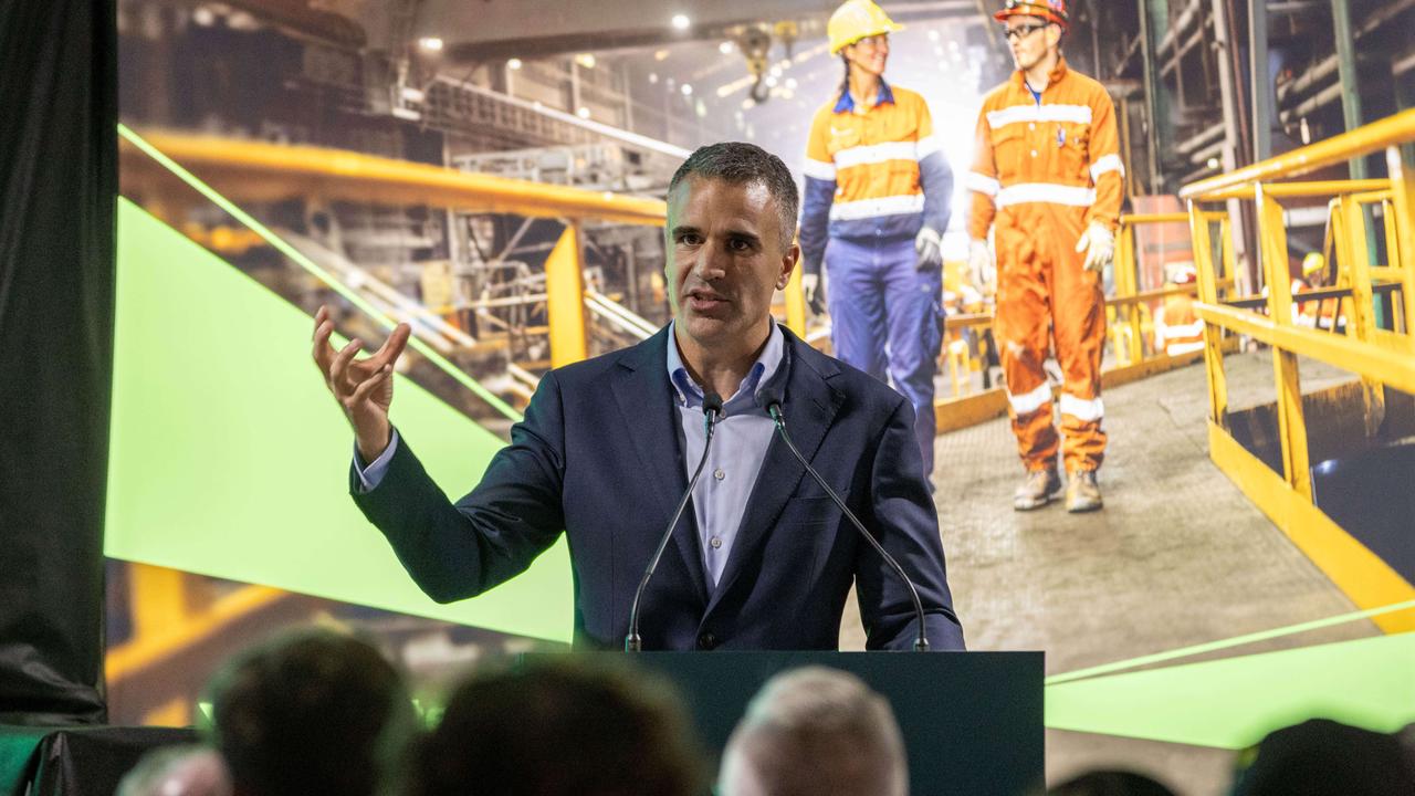 Premier Peter Malinauskas at a February 25 economic summit in Whyalla. Picture: Ben Clark