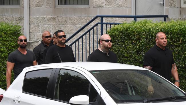 Mourners file in for the funeral. Picture: AAP