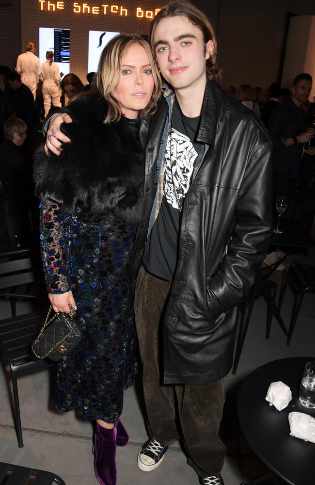 Patsy Kensit and the couple’s son Lennon Gallagher in March this year. Picture: David M. Benett/Dave Benett/Getty Images for Hermes