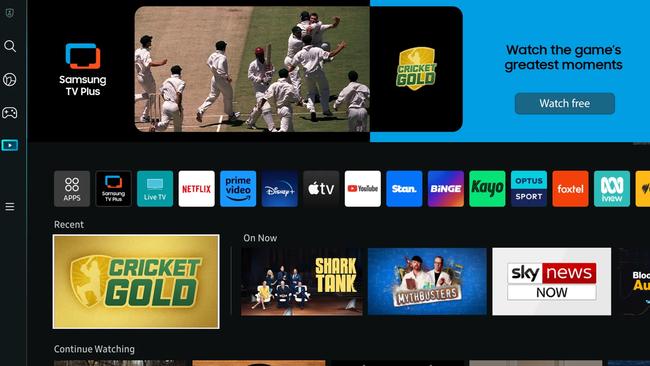 Samsung has partnered with Cricket Australia to offer the Cricket Gold channel.