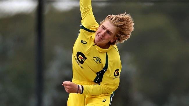 Will Sutherland playing for Australia’s under-19 team.
