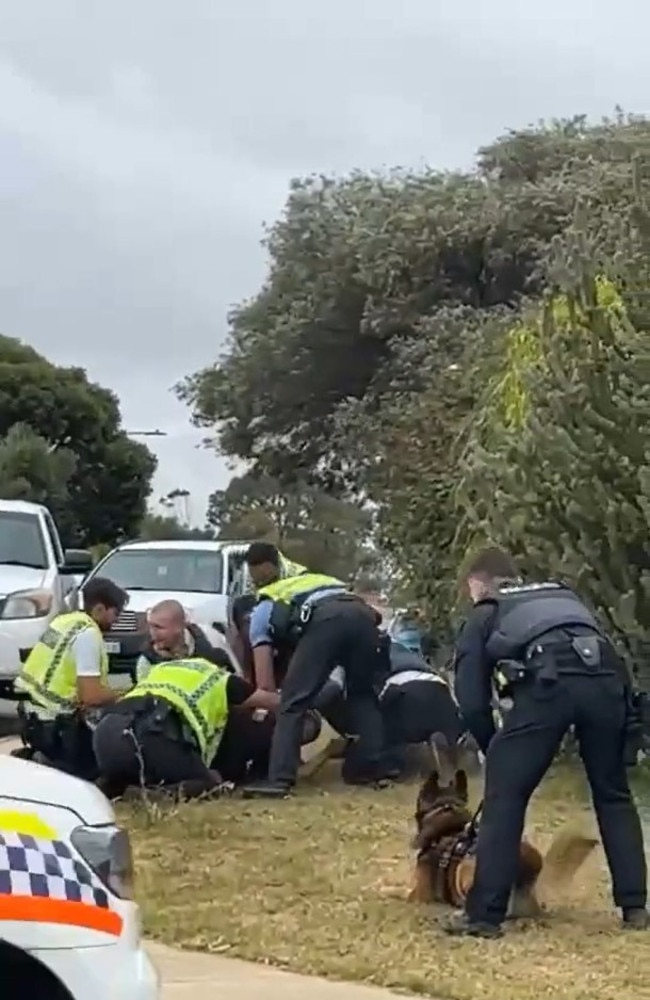 The chase and arrest occurred in the suburbs south of Fremantle on Monday. Picture: TikTok