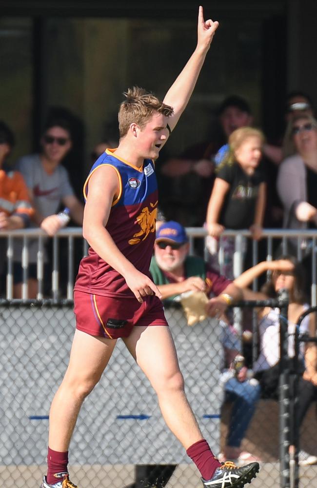 South Morang young gun Samuel Indian kicked six goals on Sunday. Picture: Nathan McNeill.