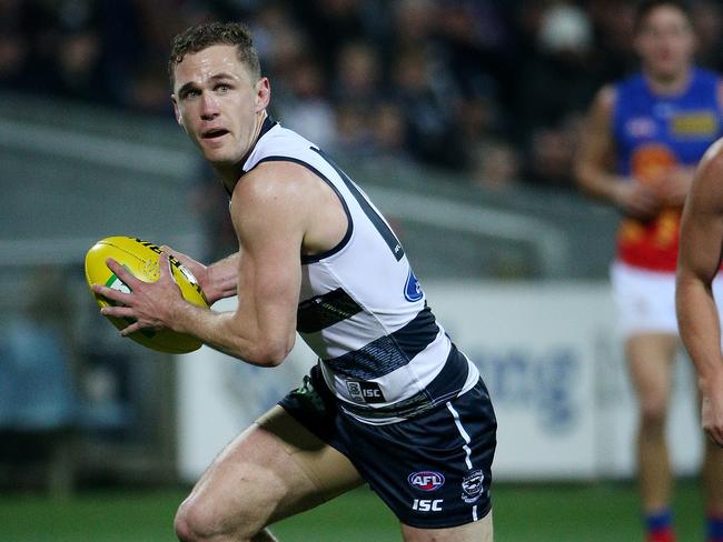 Selwood booted two goals against the Lions. Picture: Colleen Petch