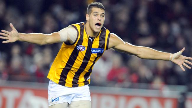 A young, clean-skinned Lance Franklin in 2008. Picture: Stephen Harman