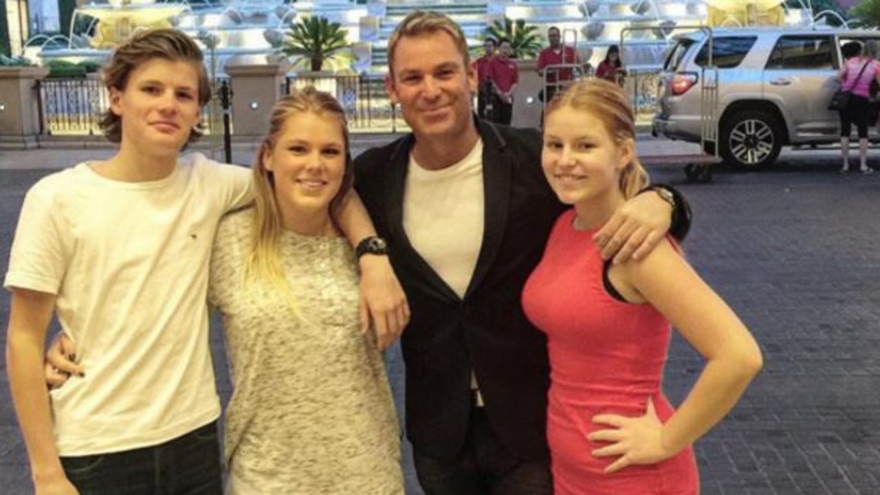 Pictured Shane Warne from his Instagram page. "Family time in Vegas"