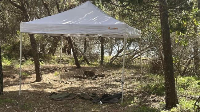 Tent, camp, bush kitchen.. Picture: Des Houghton