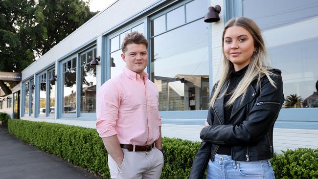 Charlie Laundy, 23, and his sister Analise, 19, who work at the Woolwich Pier Hotel, are looking forward to returning to work. Picture: Toby Zerna