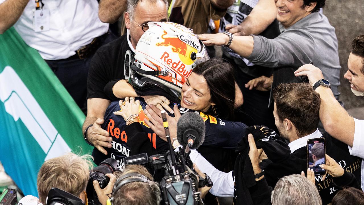 Verstappen was on cloud nine. (Photo by Mahmoud Khaled - Formula 1/Formula 1 via Getty Images)