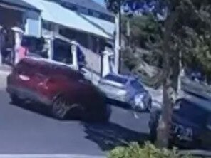 An eight-year-old girl has been hit by a car, after running out in front of the vehicle in Blair Athol this morning. Picture: 7NEWS