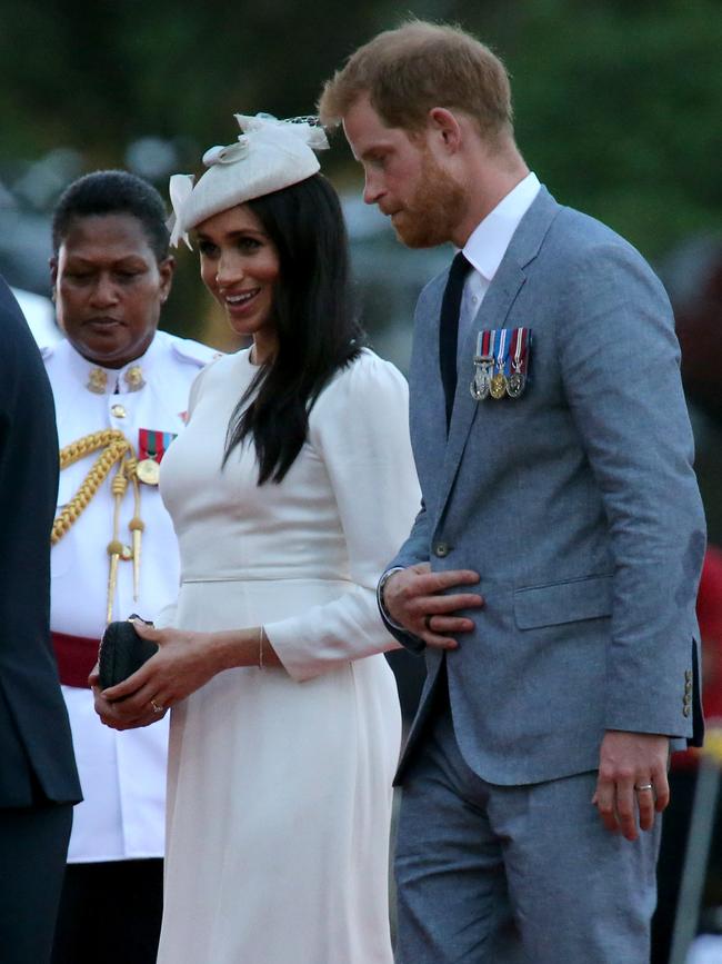 Meghan wore a dress by Sydney label, Zimmermann. Picture: Nathan Edwards