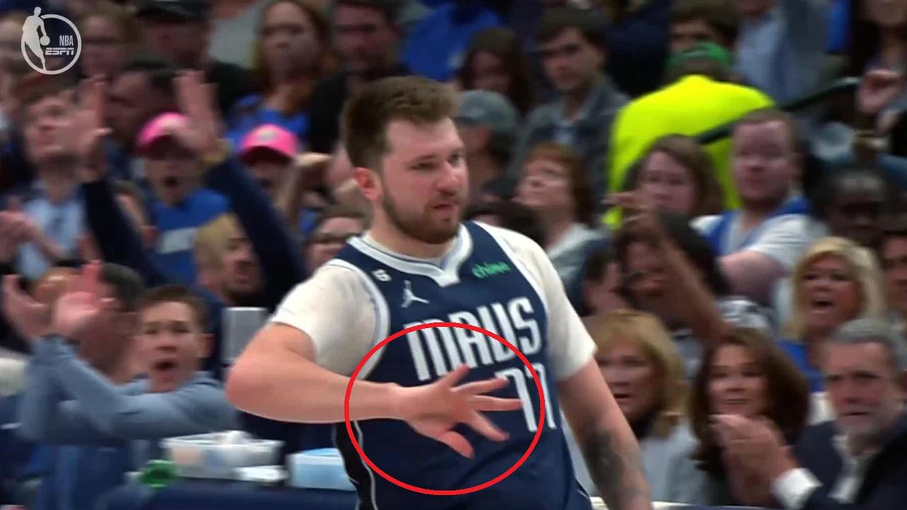 Luka Doncic trolls the ref.