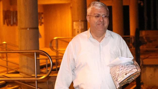 Frank Zumbo leaves Surry Hills police station after being granted bail. Picture: Damian Shaw