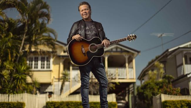 Troy Cassar-Daley Brisbane ahead of the Street Serenades event, which is part of the Brisbane Festival. Picture: Glenn Hunt