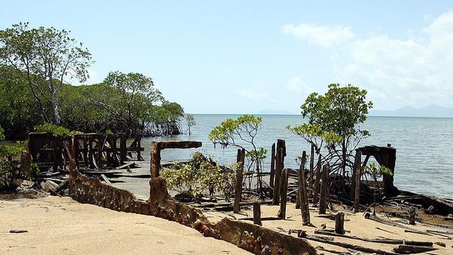 Visitors to Double Island may only walk on the beach, there are no trespassing signs across what was once a luxury resort and there is no evidence public day use facilities are available. Picture: Supplied