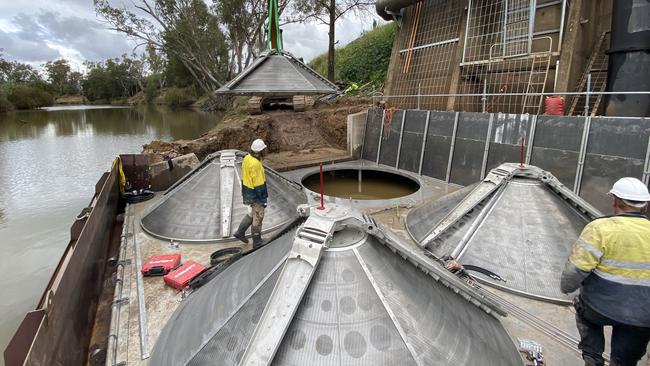 AWMA fish screens for the Murray River. Picture: AWMA Water Control Solutions