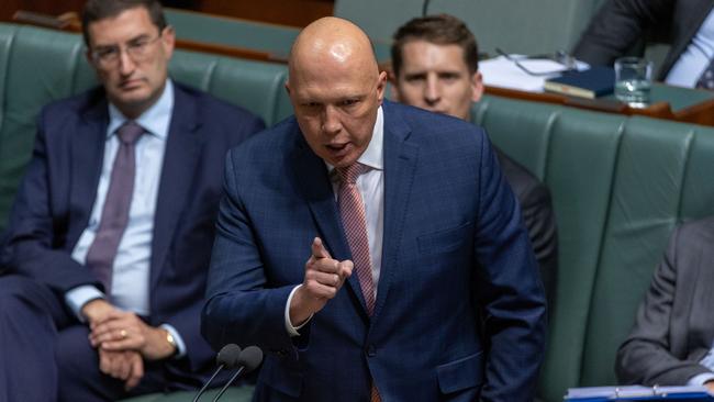 Peter Dutton came under attack from Attorney-General Mark Dreyfus on Tuesday. Picture: NCA NewsWire / Gary Ramage