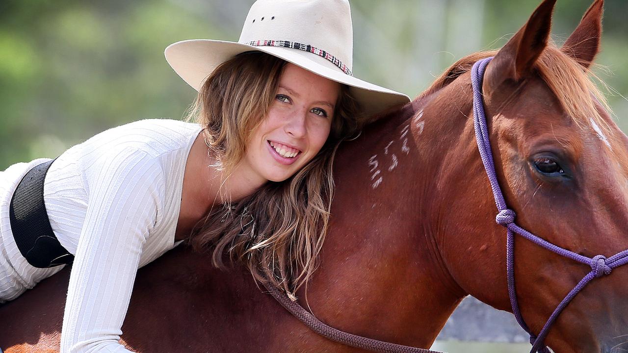 2014 Gympie Showgirl Jade Doss with her horse. Photo: Glenn Barnes