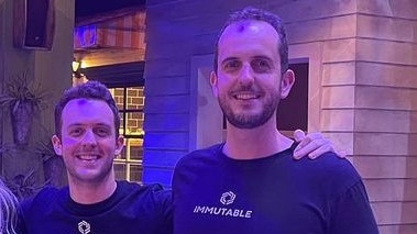 Brothers James, 30, and Robbie Ferguson, 25, started Immutable. Picture: Instagram