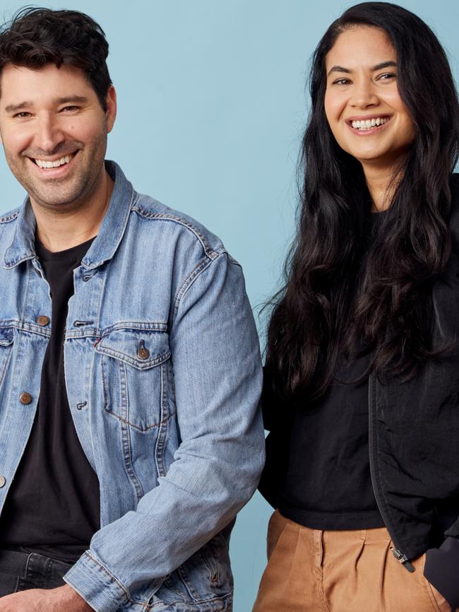 Cliff Obrecht and Melanie Perkins.