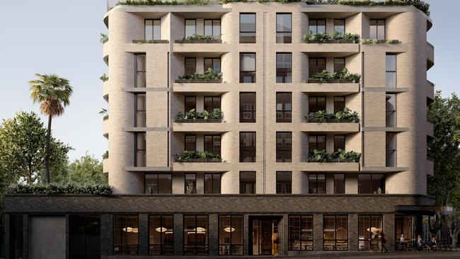 The luxury residential apartments at the former La Strada restaurant premises in Potts Point.