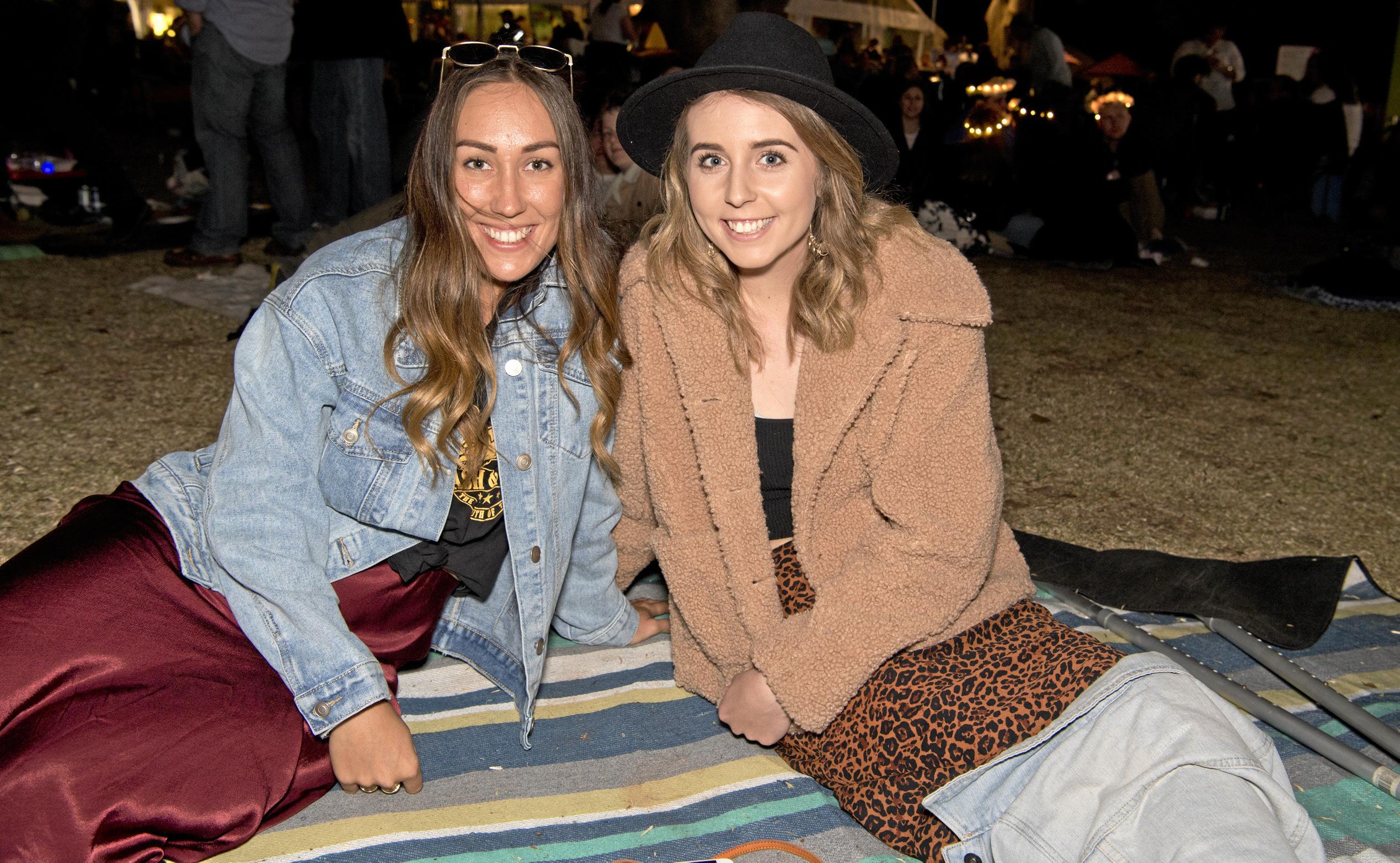 ( From left ) Sarah Patterson and Grace Reeves at the Heritage Bank Festival of Food and Wine. Saturday, 21st Sep, 2019. Picture: Nev Madsen