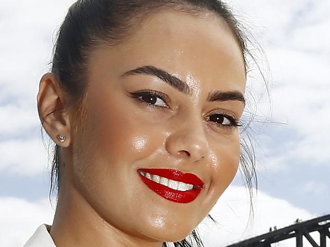 Young Aboriginal woman Cheree Toka has started a petition to get an Aboriginal flag permanantly placed on top on the Sydney Harbour Bridge. Picture: John Appleyard