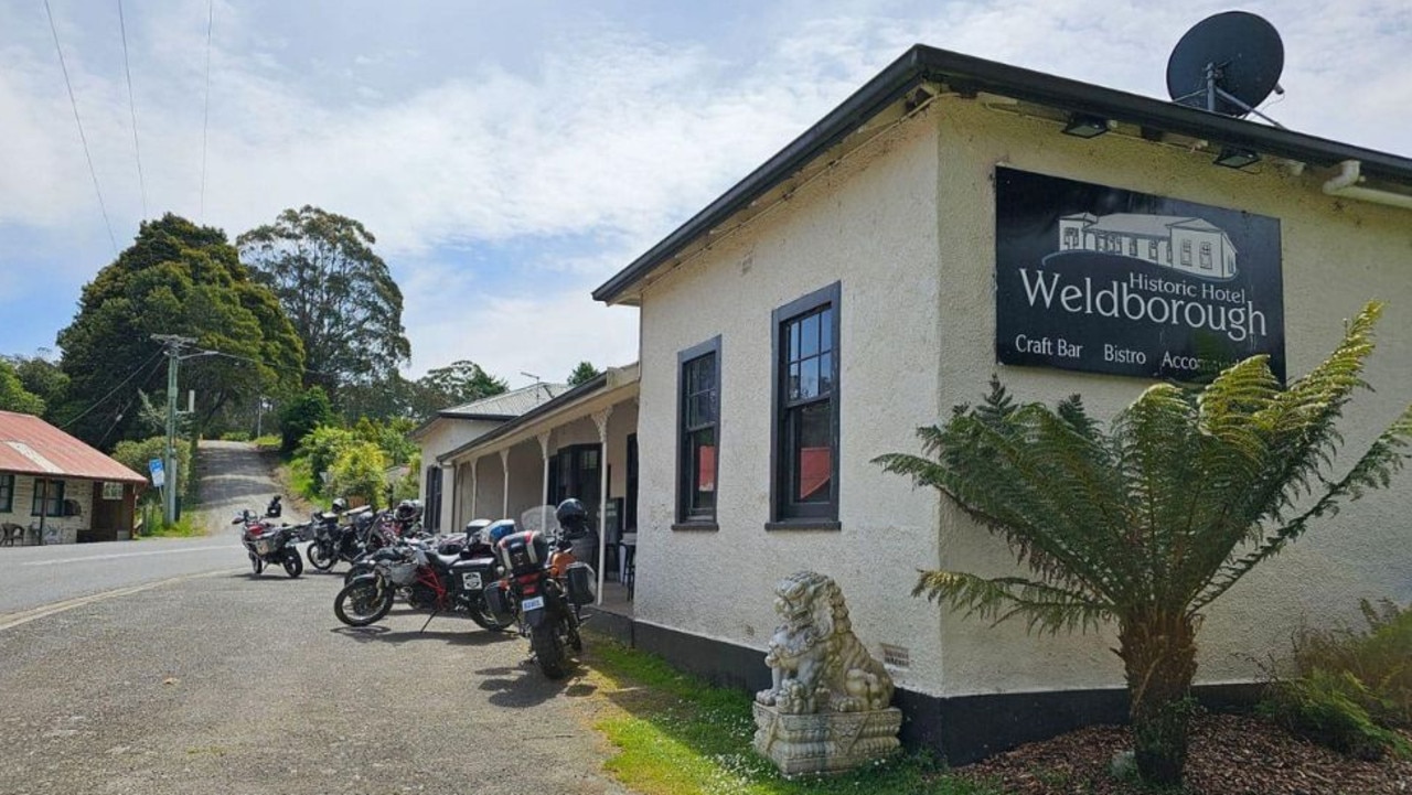 The Weldborough Hotel, some four hours north of Hobart, has gone viral for its ’desperate’ Facebook post looking for prospective staff. Picture: Facebook / Stoke Wizard Media