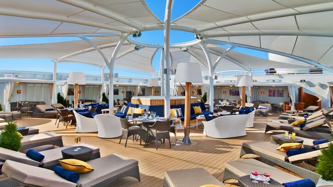 The luxury rooftop Retreat on level 12 of the Seabourn Encore.