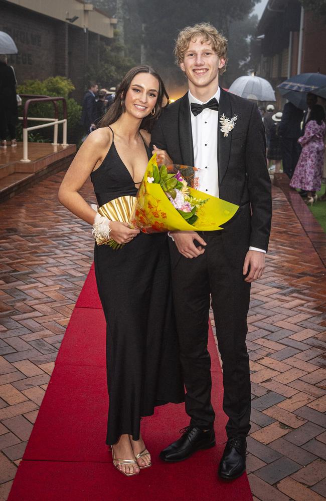 Mia Callachor and partner Isaac Constable at Fairholme College formal, Wednesday, March 27, 2024. Picture: Kevin Farmer