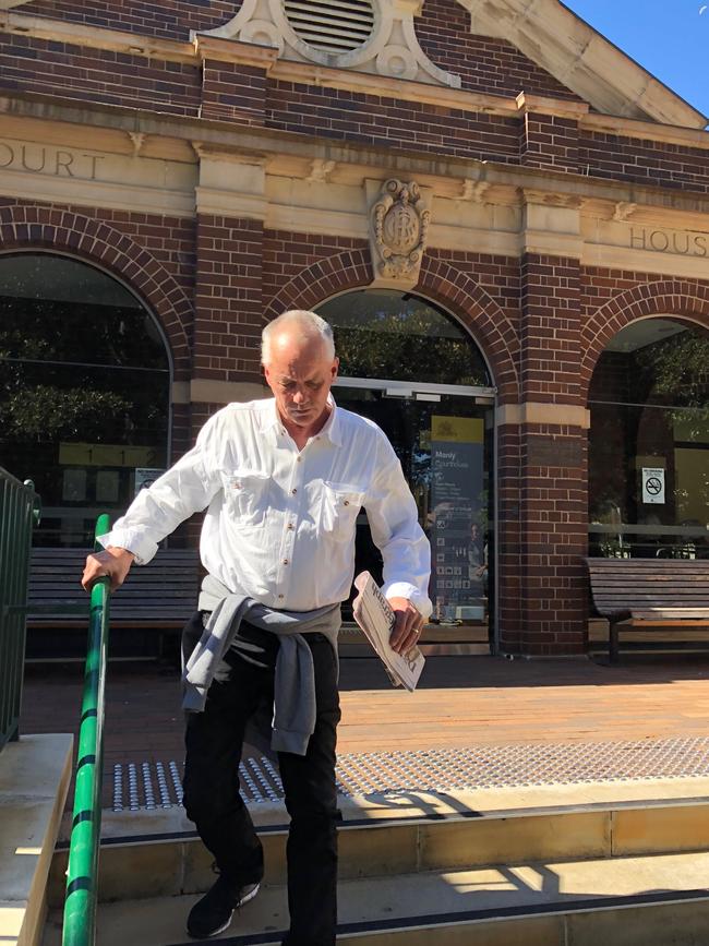 Lloyd Dening, of Dee Why, outside Manly Local Court. Picture: Jim O'Rourke