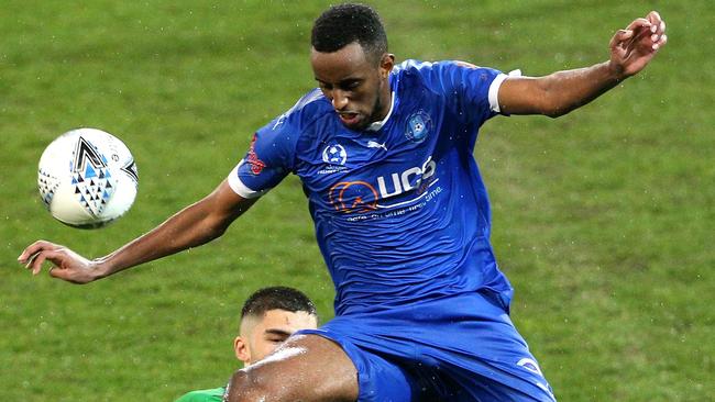 Yusuf Ahmed scored a brace for Avondale. Picture: Hamish Blair