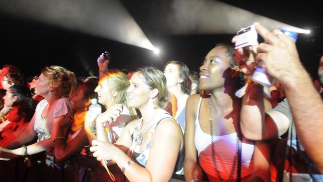 The crowd going wild at Bluesfest in Byron Bay .. Photo Marc Stapelberg / The Northern Star