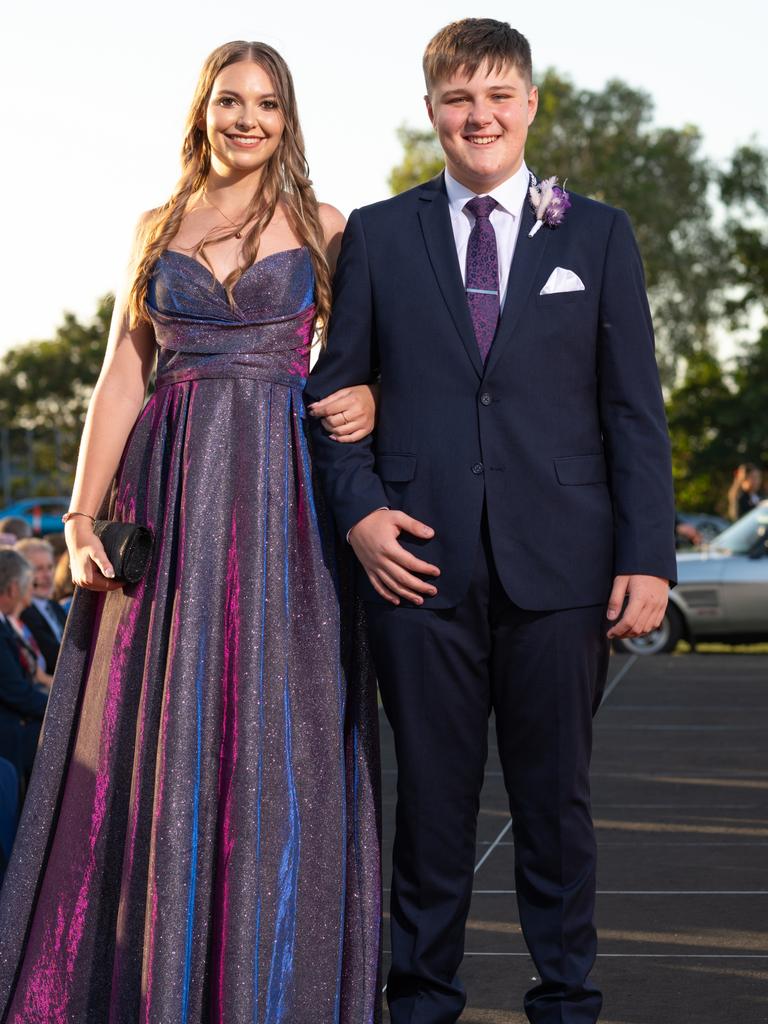 Trinity Hutt and Michael van Zyl at the 2024 Rockhampton Grammar School formal.
