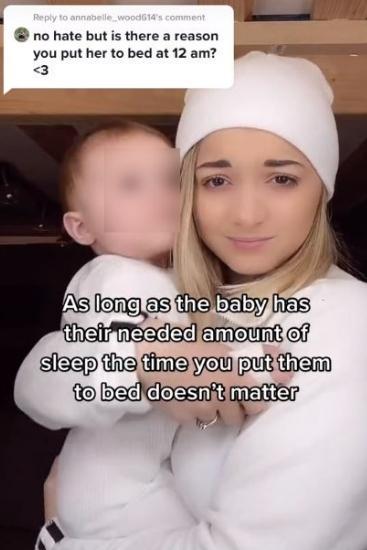 TikTok mum goes viral over her baby's 12am bedtime