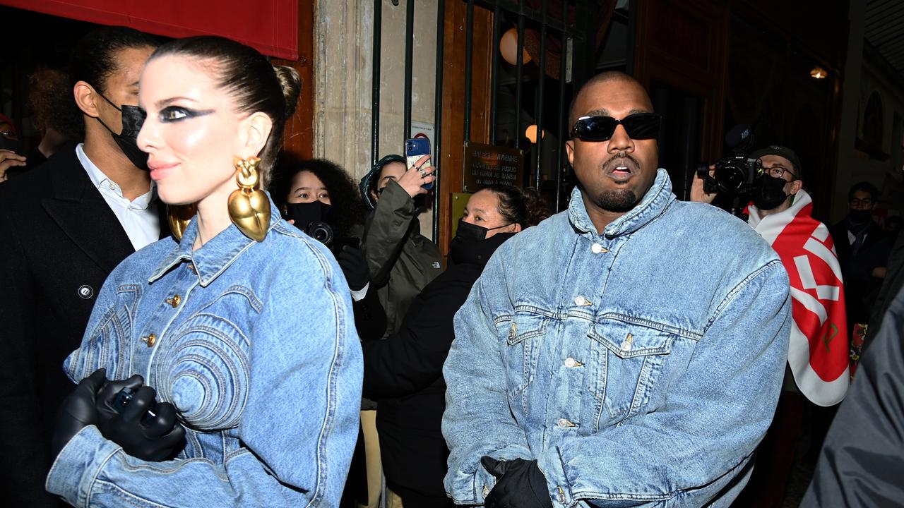 Kanye West and Julia Fox attend Paris Fashion Week. Picture: Pascal Le Segretain/Getty Images.