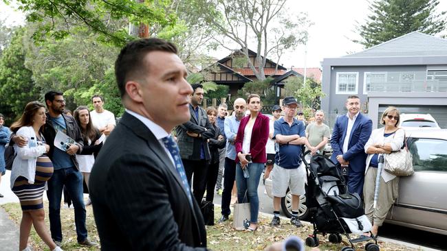 Action from an auction in Sydney earlier this month.