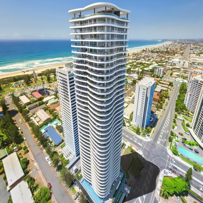 An artist impression of Infinity Broadbeach.