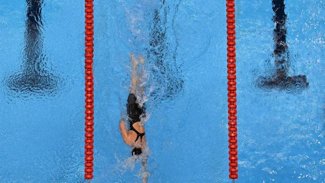 Ledecky was in a class of her own. (Photo by FranÃ§ois-Xavier MARIT / AFP)