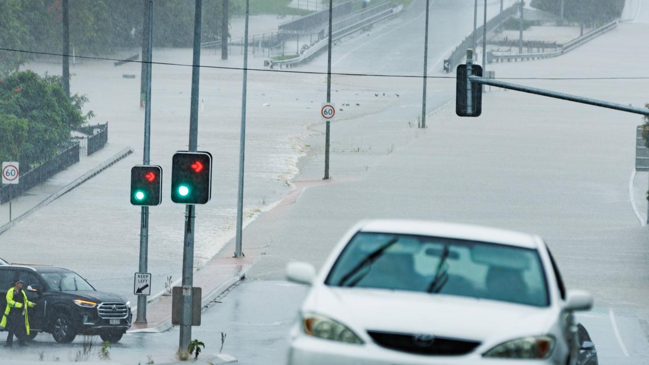 Flash flooding at Morayfield. Picture: Lachie Millard