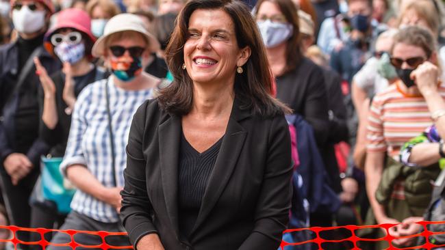 Julia Banks at a March 4 Justice rally. Picture: Jason Edwards