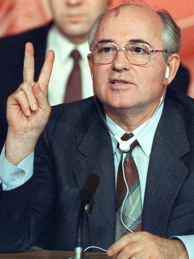 ‘My conscience is clean. I defended the Union until the end’: Mikhail Gorbachev. Picture: AFP