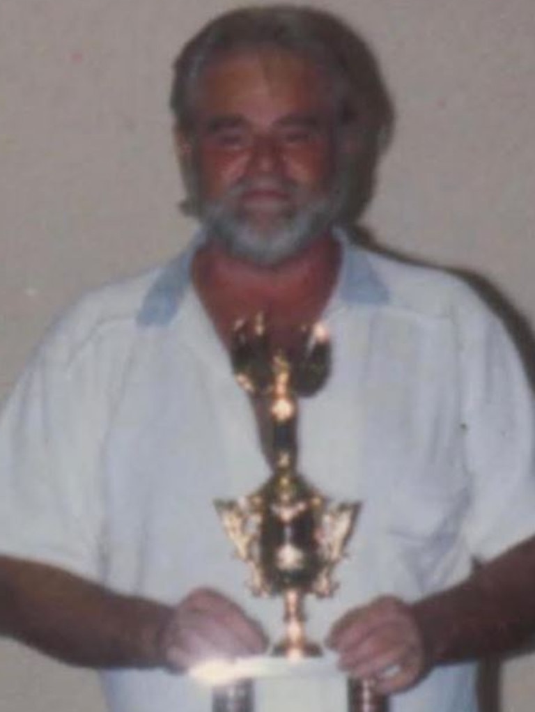 Keene's father ‘Big Jim’ pictured with an award for bravery and honour in the line of duty. Picture: Supplied