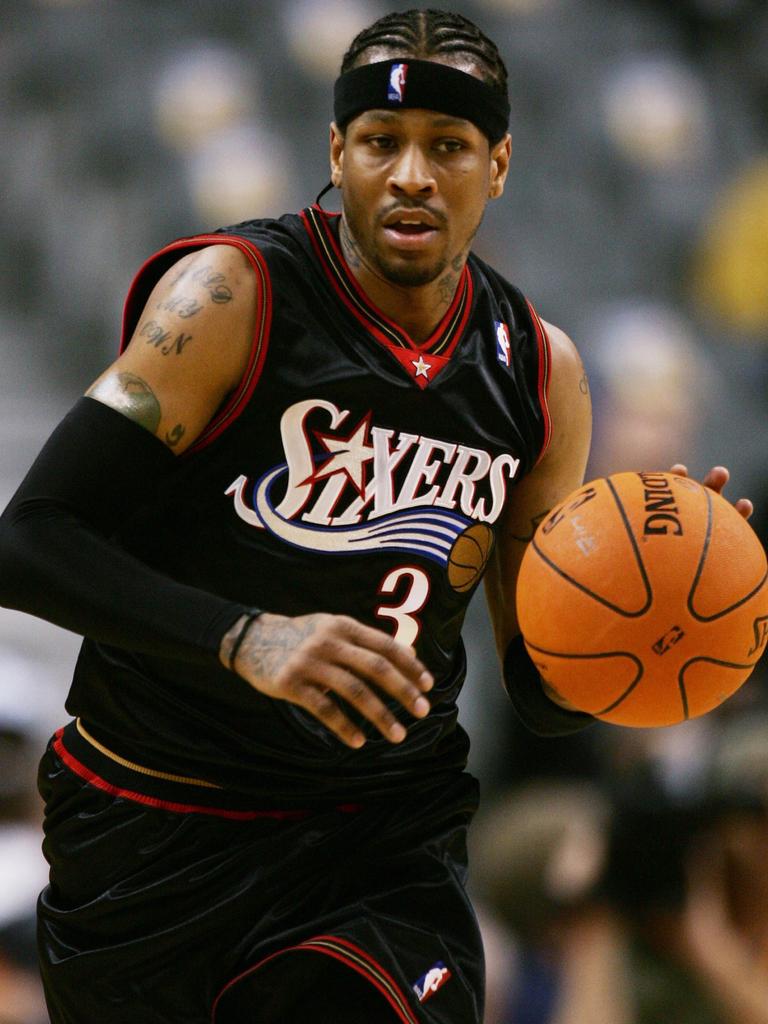 Basketballer Allen Iverson. NBA basketball - Philadelphia 76ers vs Toronto Raptors match at Air Canada Centre in Toronto 08 Nov 2006. a/ct