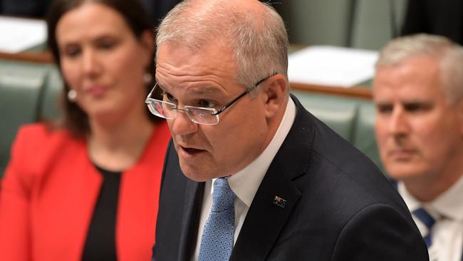 Kevin Rudd accused Scott Morrison of trying to be Australia’s Donald Trump. Picture: Getty Images